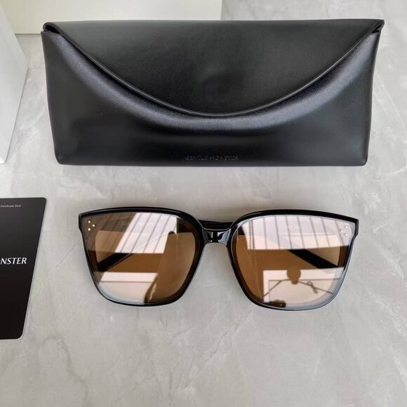 Gentle Monster Statement Square Frame Sunglasses Brown Lens main image 5